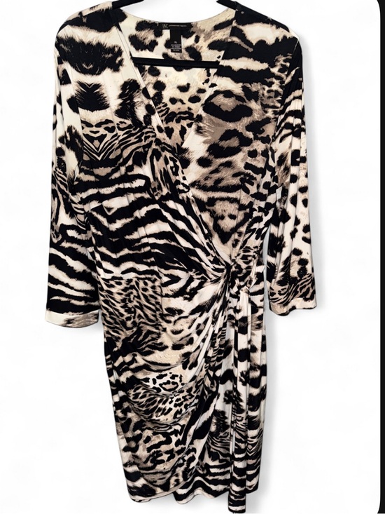 INC International Concepts Dresses & Skirts - INC International Concepts Leopard Print Dress In Black and Cream XL